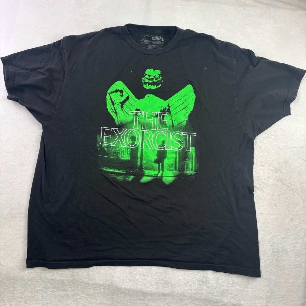 The Exorcist Horror Black Green Short Sleeve Graphic Shirt Men's 3XL